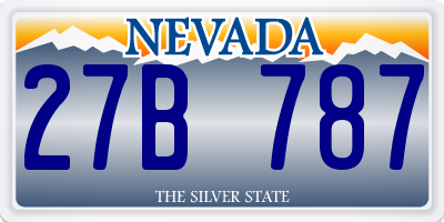 NV license plate 27B787