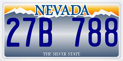 NV license plate 27B788