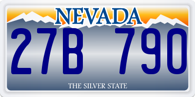 NV license plate 27B790