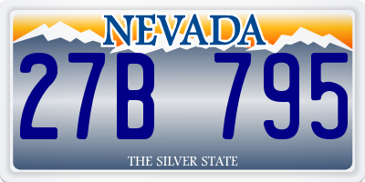 NV license plate 27B795
