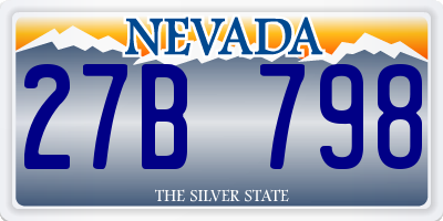 NV license plate 27B798