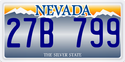 NV license plate 27B799