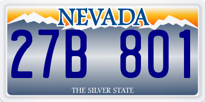 NV license plate 27B801