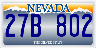 NV license plate 27B802