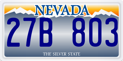 NV license plate 27B803