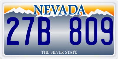 NV license plate 27B809