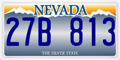 NV license plate 27B813