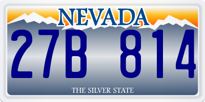 NV license plate 27B814