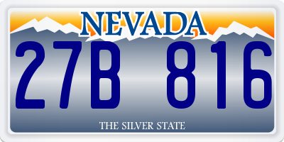 NV license plate 27B816