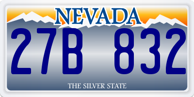 NV license plate 27B832