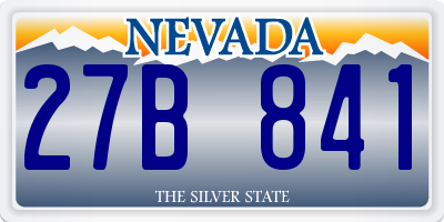 NV license plate 27B841