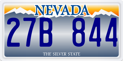 NV license plate 27B844