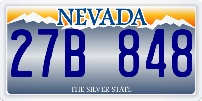 NV license plate 27B848