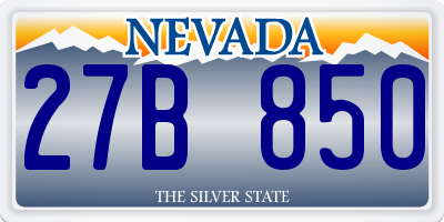 NV license plate 27B850