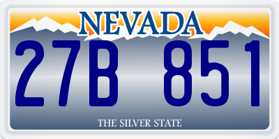 NV license plate 27B851