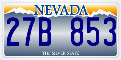 NV license plate 27B853