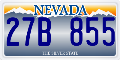 NV license plate 27B855