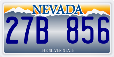 NV license plate 27B856