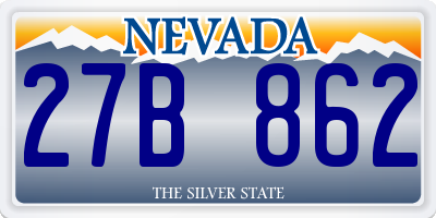 NV license plate 27B862