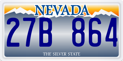 NV license plate 27B864