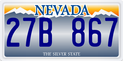 NV license plate 27B867
