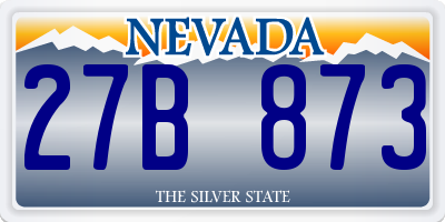 NV license plate 27B873