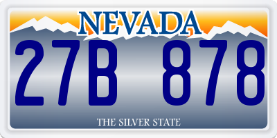 NV license plate 27B878