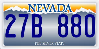 NV license plate 27B880