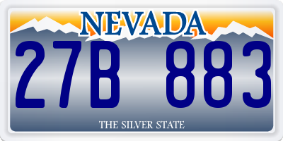 NV license plate 27B883