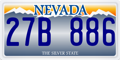 NV license plate 27B886