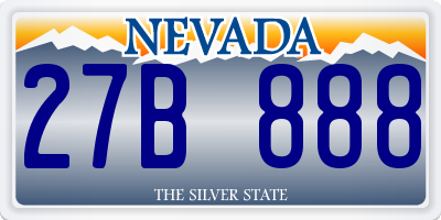 NV license plate 27B888