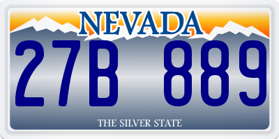 NV license plate 27B889