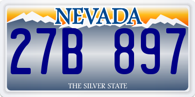 NV license plate 27B897