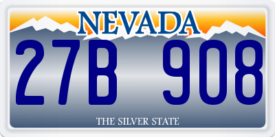 NV license plate 27B908