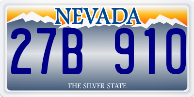 NV license plate 27B910