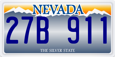 NV license plate 27B911