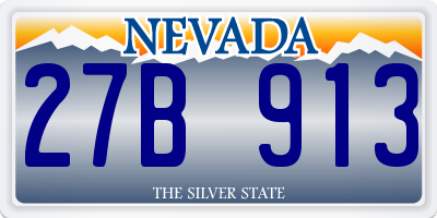 NV license plate 27B913