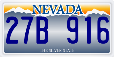 NV license plate 27B916