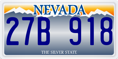 NV license plate 27B918