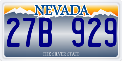 NV license plate 27B929