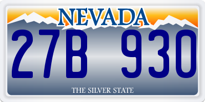 NV license plate 27B930