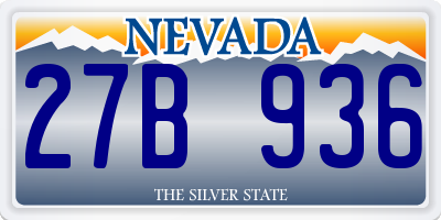 NV license plate 27B936