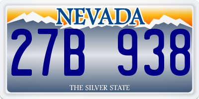 NV license plate 27B938