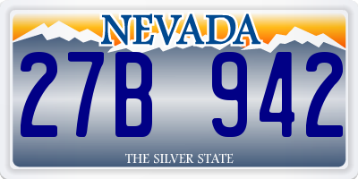 NV license plate 27B942