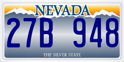 NV license plate 27B948
