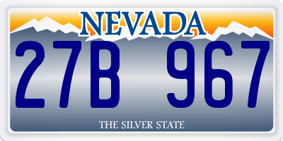 NV license plate 27B967