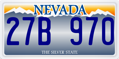 NV license plate 27B970