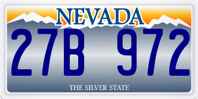 NV license plate 27B972