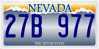 NV license plate 27B977