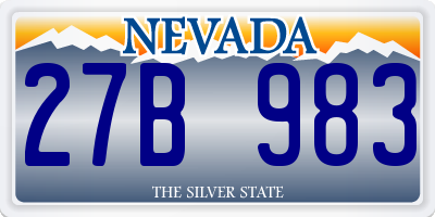 NV license plate 27B983